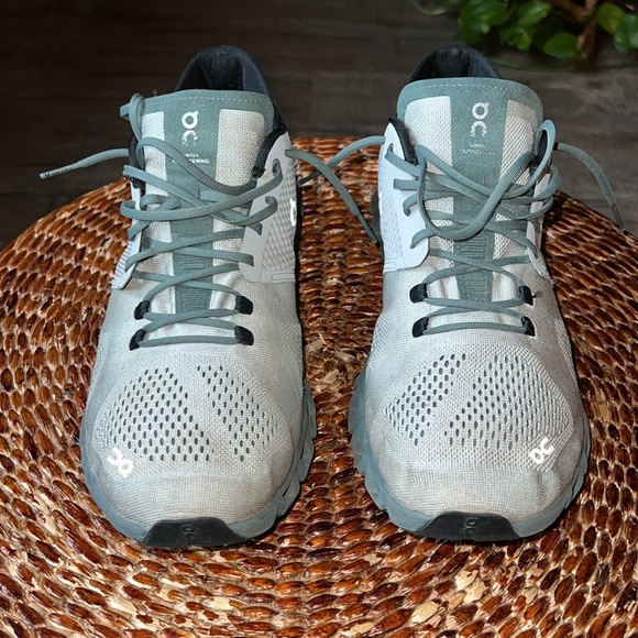 On Running Mens Cloud X2 Glacier/Olive Size 11 Running Shoes - Picture 3 of 7